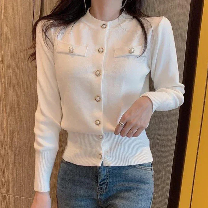 Cardigan - Cotton Blend Short Cut And Easy Soft Layering