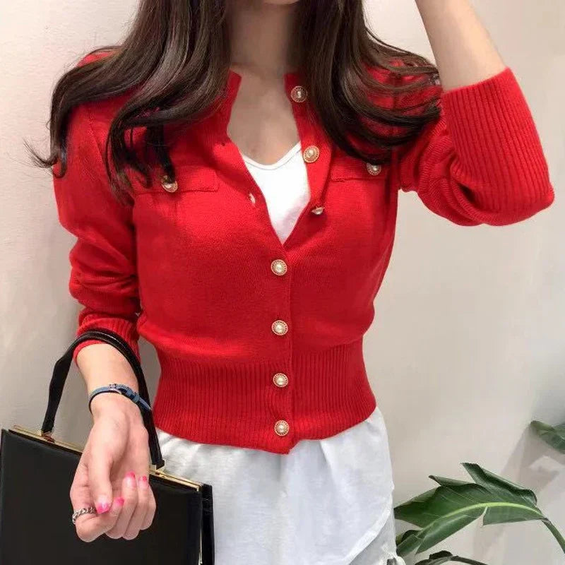 Cardigan - Cotton Blend Short Cut And Easy Soft Layering