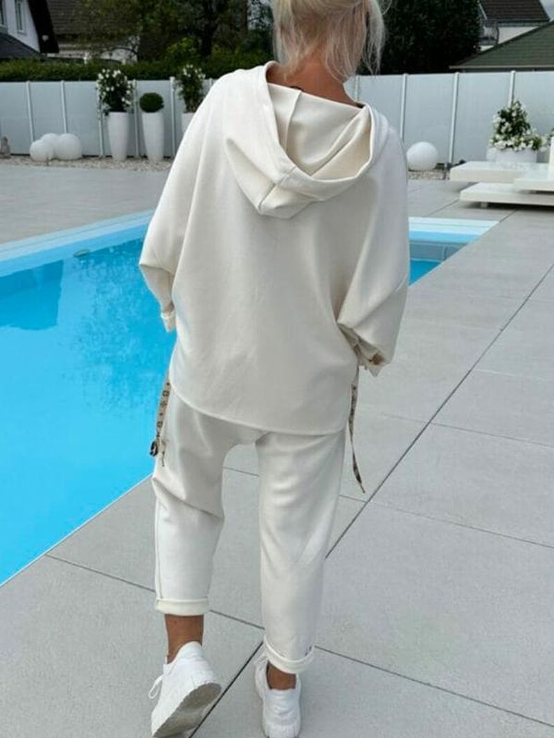 Hoodie Set - Pullover Top And Relaxed Fit Comfort Soft Feel