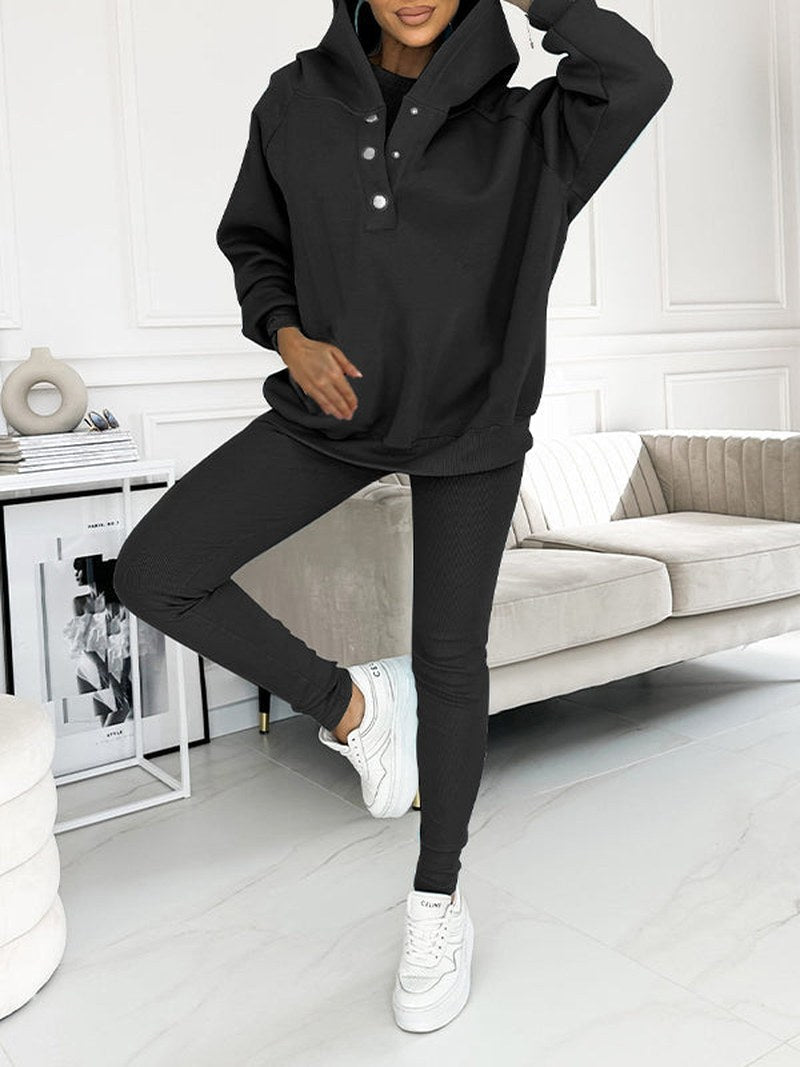 Knit Lounge Set - Three Piece Knit And Layering Warmth