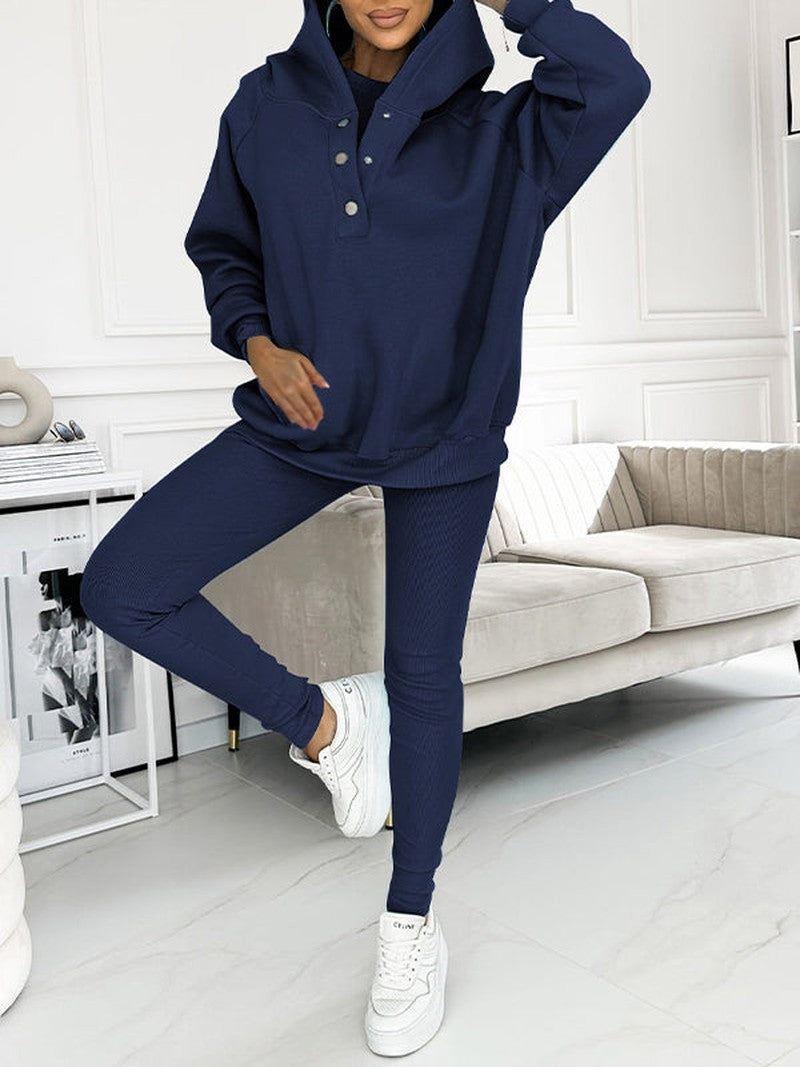 Knit Lounge Set - Three Piece Knit And Layering Warmth