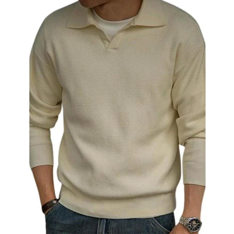 Knit Sweater - Wool Blend Vintage Knit & Warm Comfort