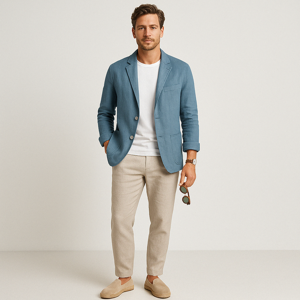 Linen Blazer – Unstructured Cut & Breathable Comfort
