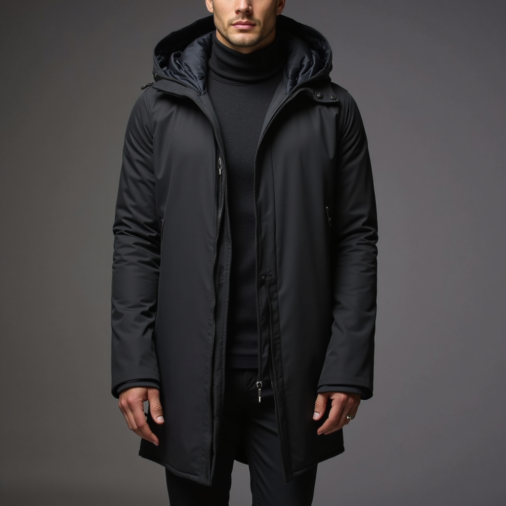 Overcoat - Quilted Polyester Blend Body & Wind Block