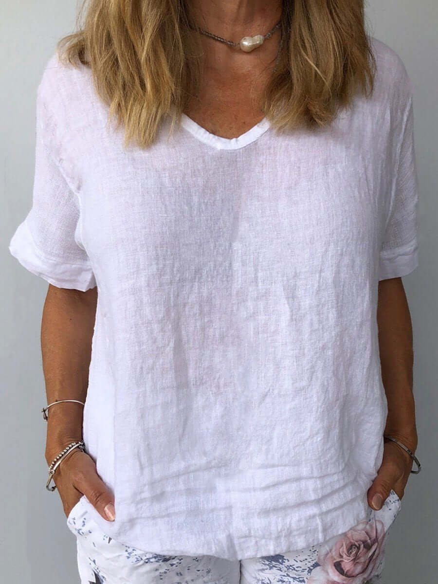 Top Linen Cotton Blend – Lightweight Shape & Breathable