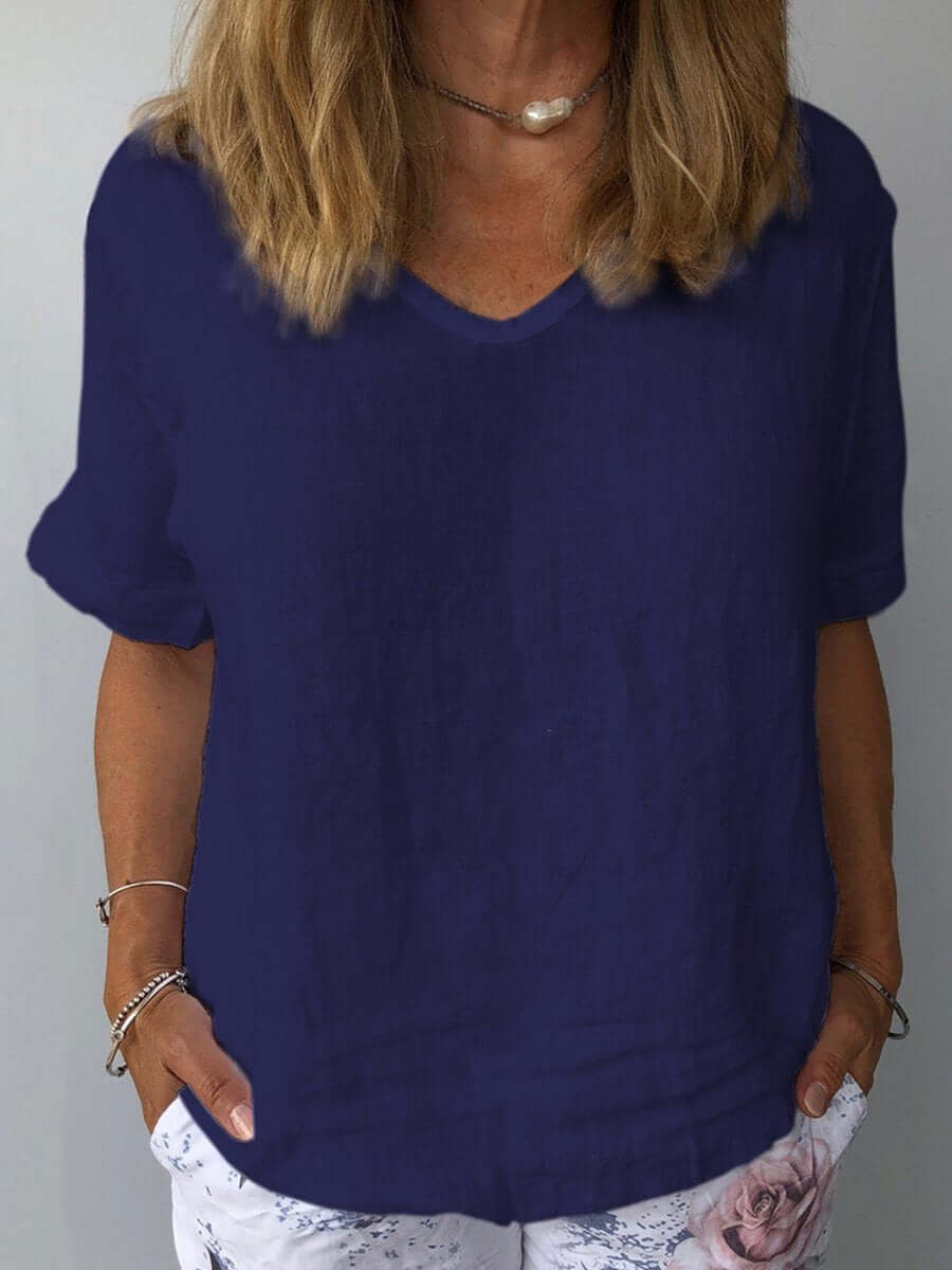 Top Linen Cotton Blend – Lightweight Shape & Breathable