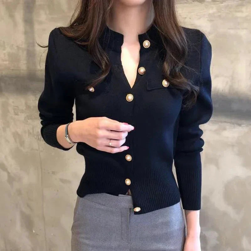 Cardigan - Cotton Blend Short Cut And Easy Soft Layering