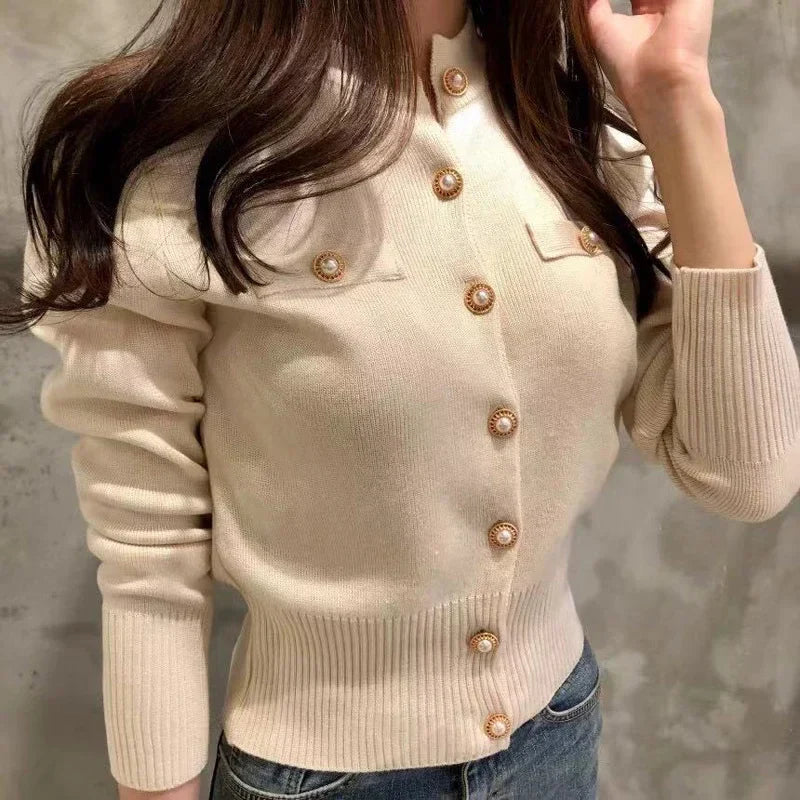 Cardigan - Cotton Blend Short Cut And Easy Soft Layering