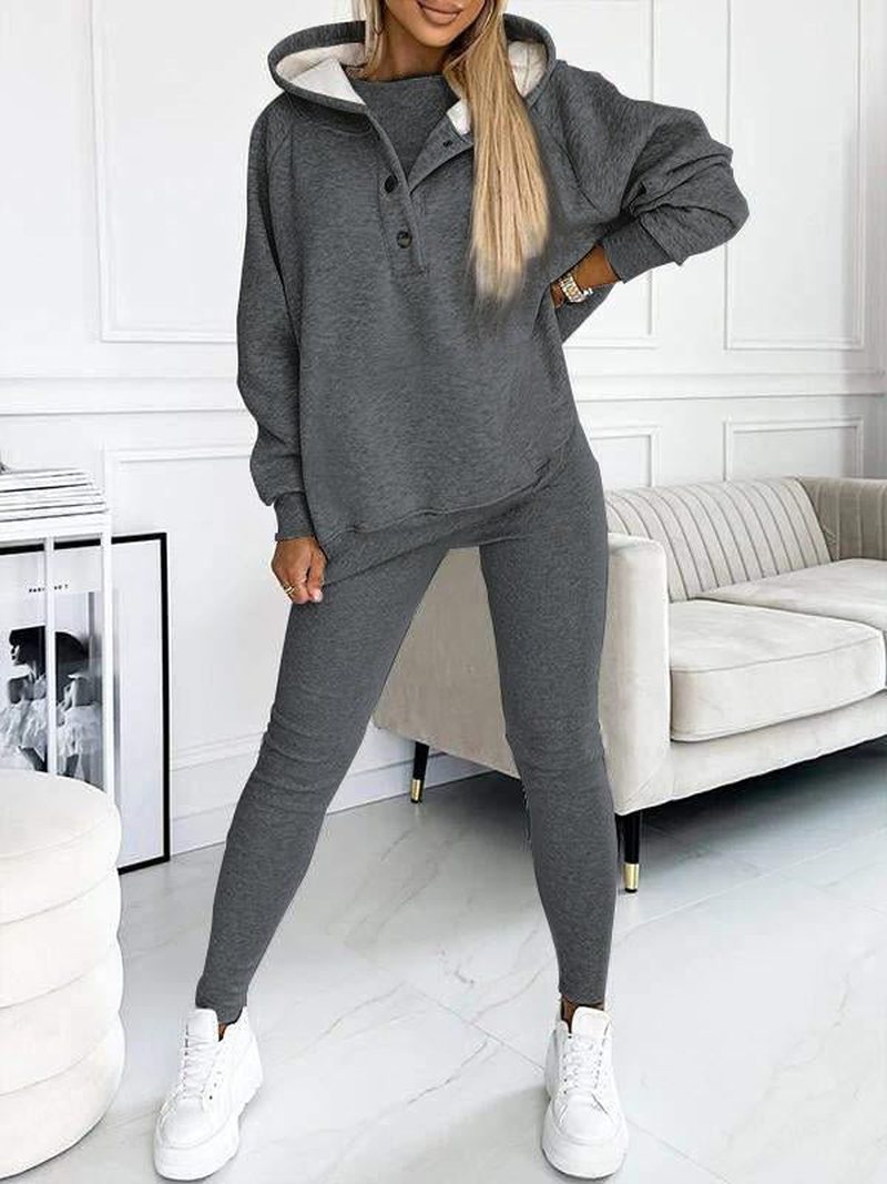 Knit Lounge Set - Three Piece Knit And Layering Warmth