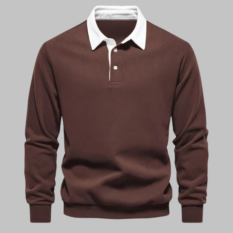 Knit Sweater - Polo Collar And Soft Knit Keeps Neckline Tidy