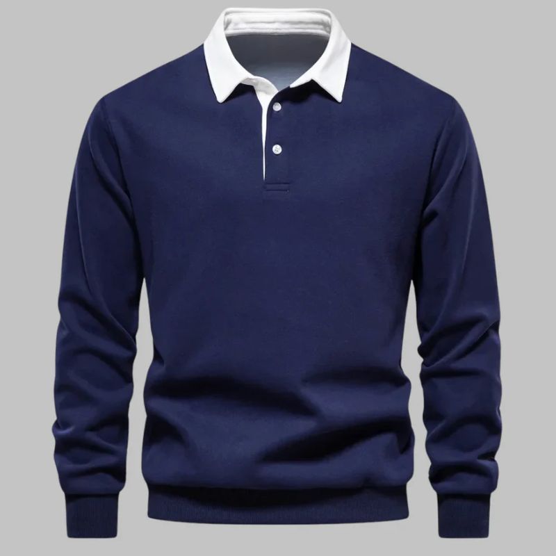 Lee Comfortable Polo Sweater Navy Color