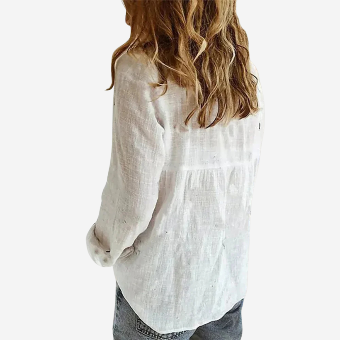 Linen Shirt - Long Sleeve Casual Fit & Breathable Shape