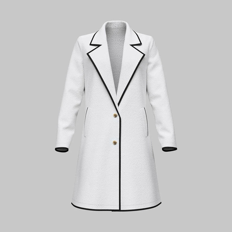 Magneve Andrea - Elegant women's coat for autumn winter with contrast color
