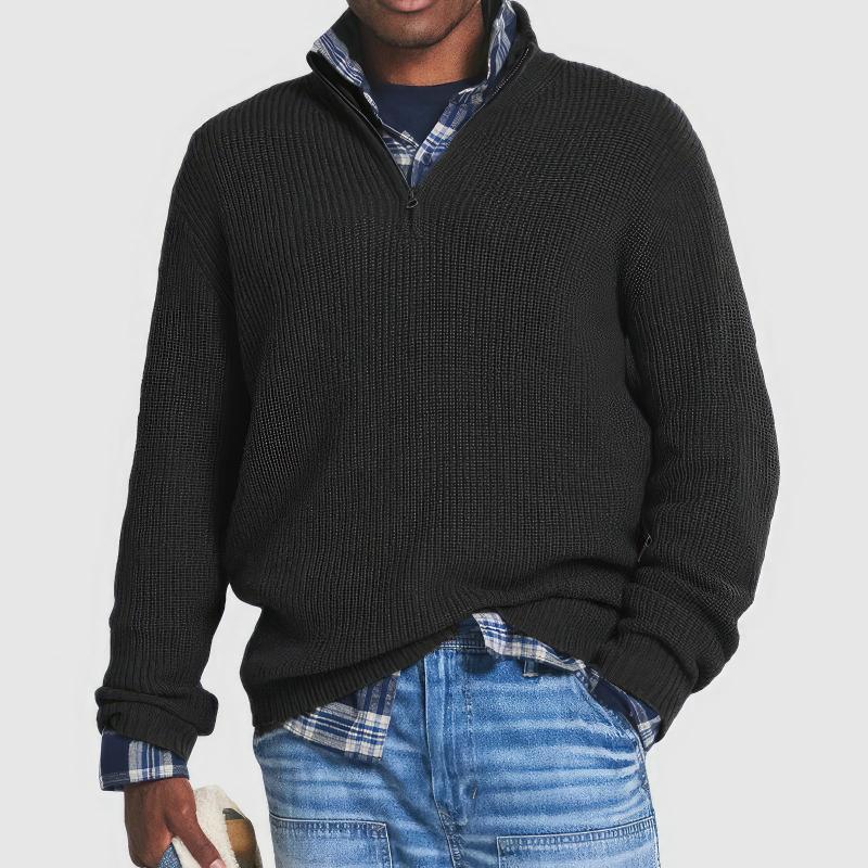 Magneve Eliam - Stylish knitted sweater with zipper for men