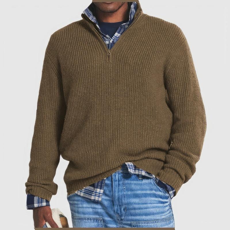 Magneve Eliam - Stylish knitted sweater with zipper for men