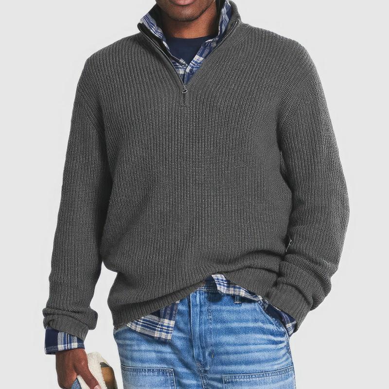 Magneve Eliam - Stylish knitted sweater with zipper for men