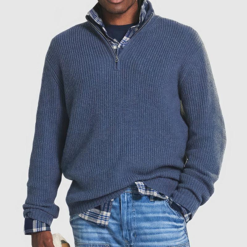 Magneve Eliam - Stylish knitted sweater with zipper for men