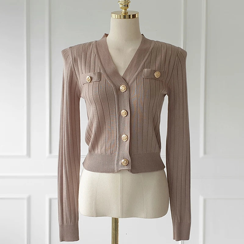 Magneve Sienna - New autumn cardigans for women with V-neck and long sleeves