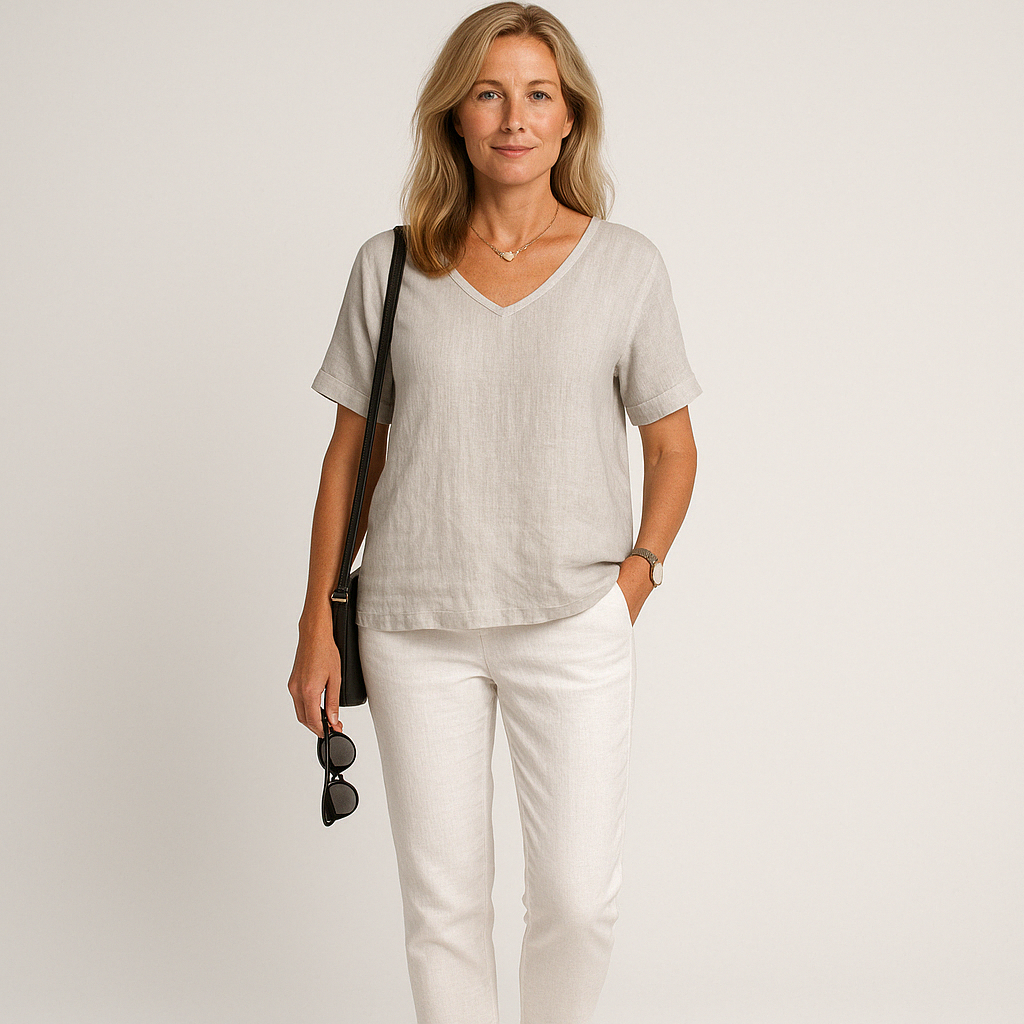 Top Linen Cotton Blend – Lightweight Shape & Breathable