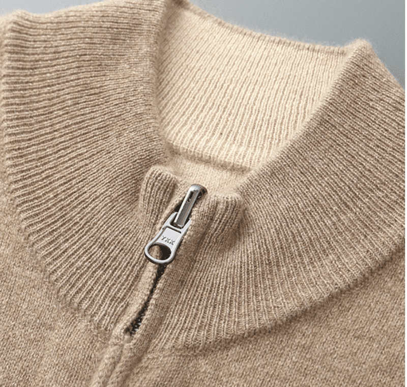 Wool Blend Cardigan - Smooth Finish And Layering Warmth