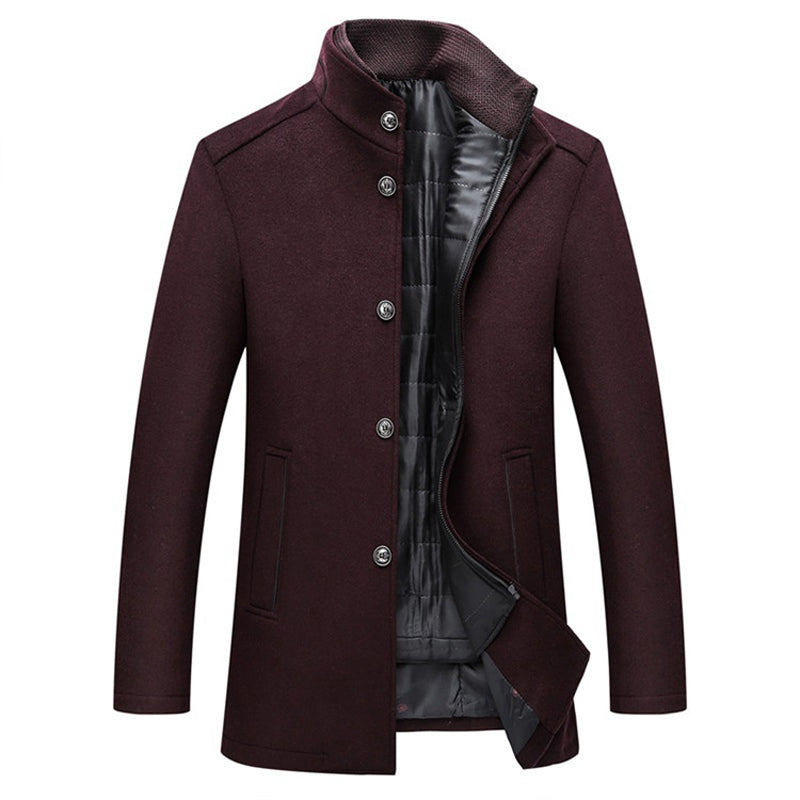 Wool-Blend Coat – Long Cut Streamlined & Windproof Warmth