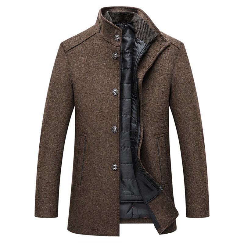 Wool-Blend Coat – Long Cut Streamlined & Windproof Warmth